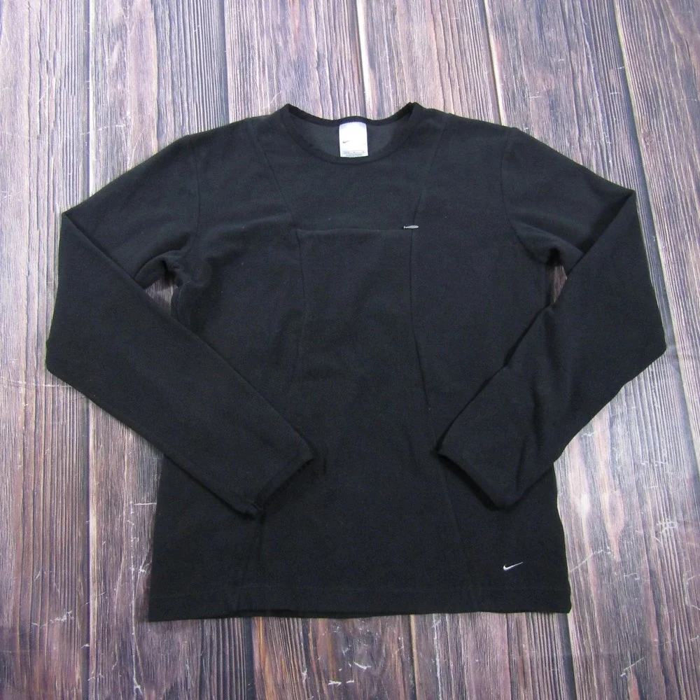 Nike Shirt Youth M (8-10) Black Long Sleeve Therma-Fit‎ Thermal Fleece